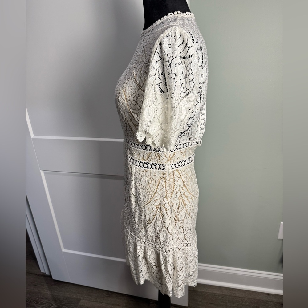 SAYLOR White Lace Mini Dress - Picture 7 of 13
